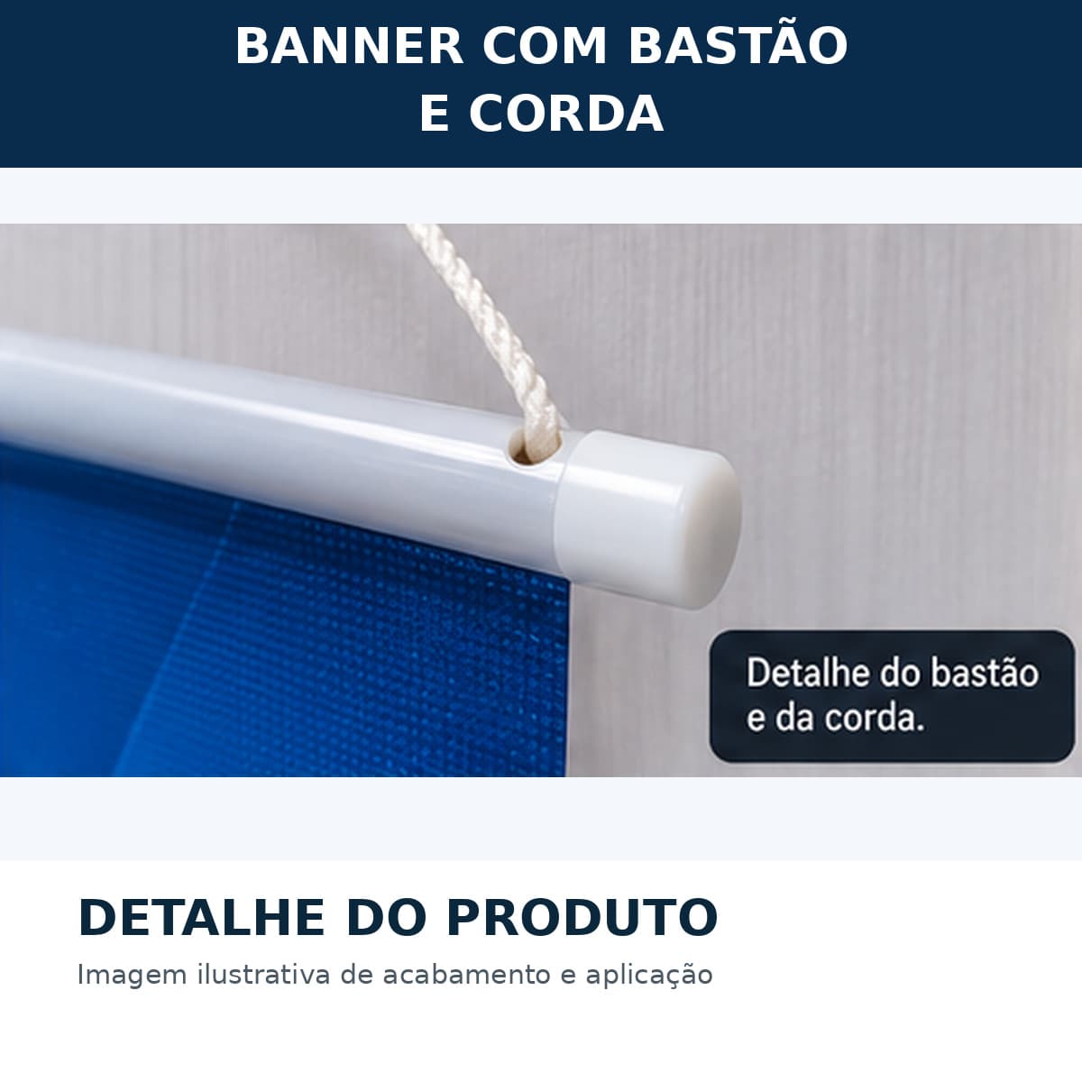 Banner com bastão e corda, miniatura 3