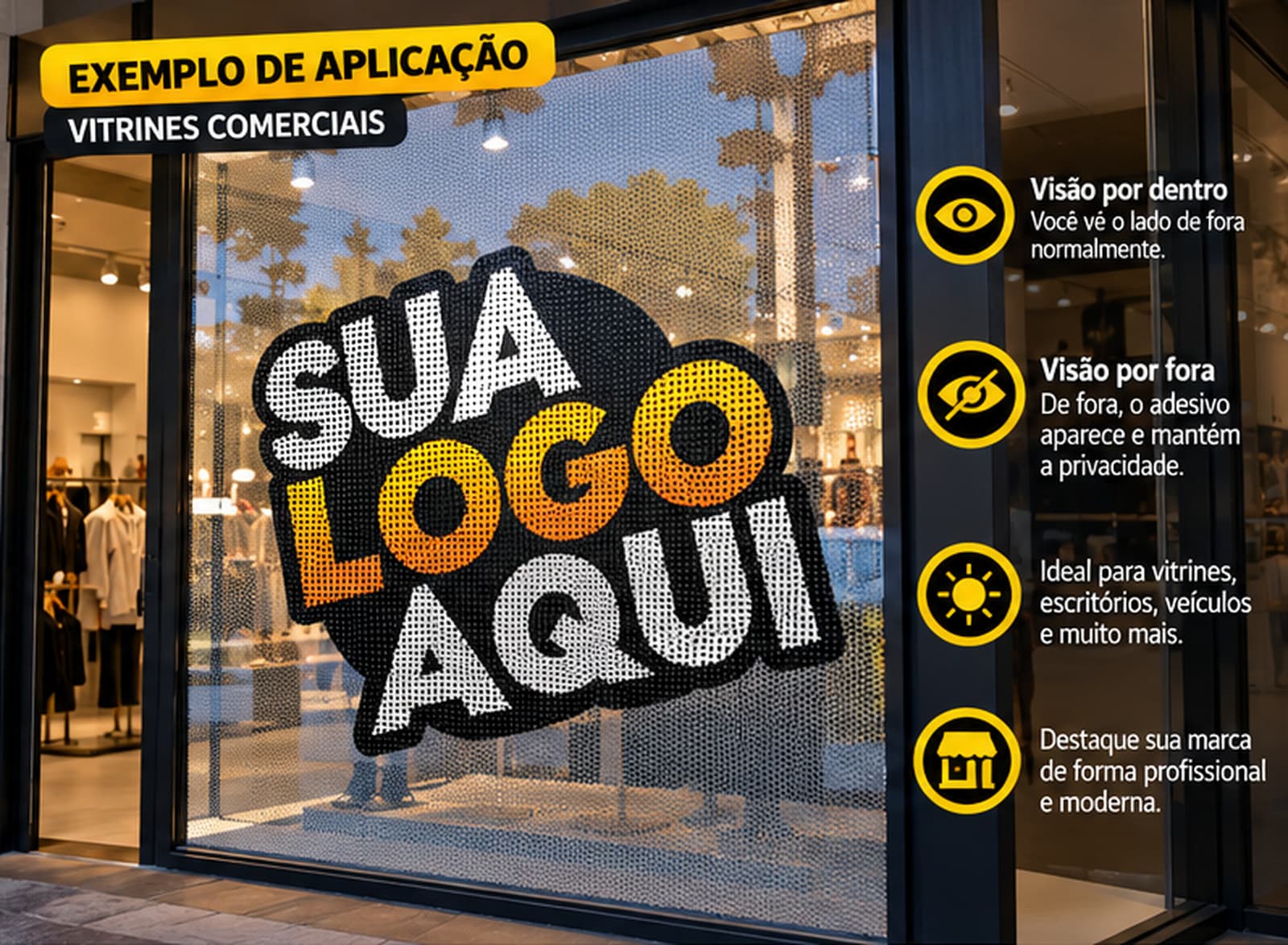 Adesivo perfurado para vitrine, miniatura 2